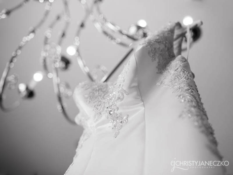 brides gown chandelier