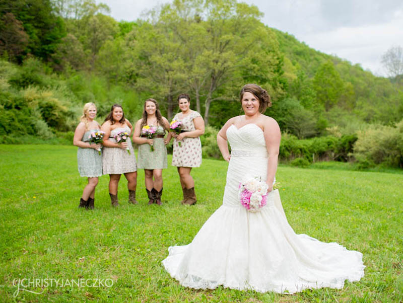 lace dress country wedding