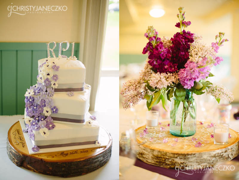 lilac purple wedding cake