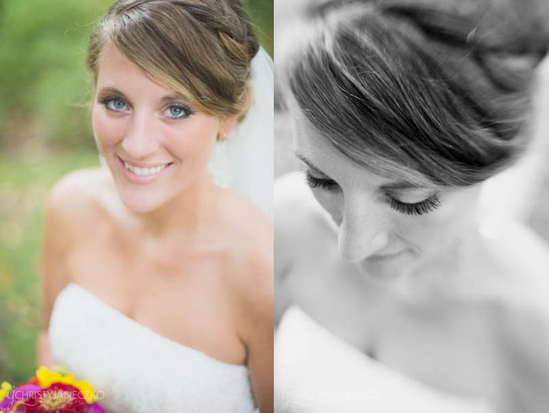 bridal portraits outdoors first look