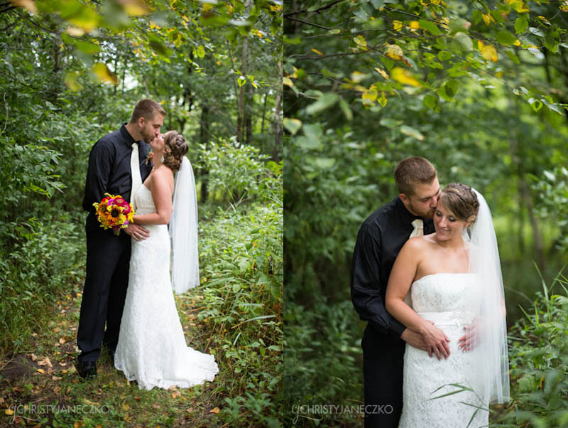 bride and groom first look menomonie wi wedding photographer
