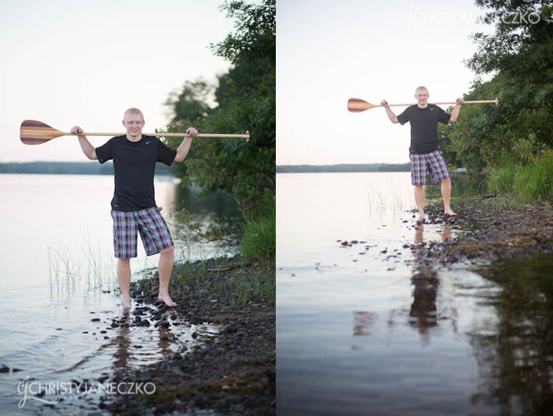 stand up paddle board senior pictures long lake