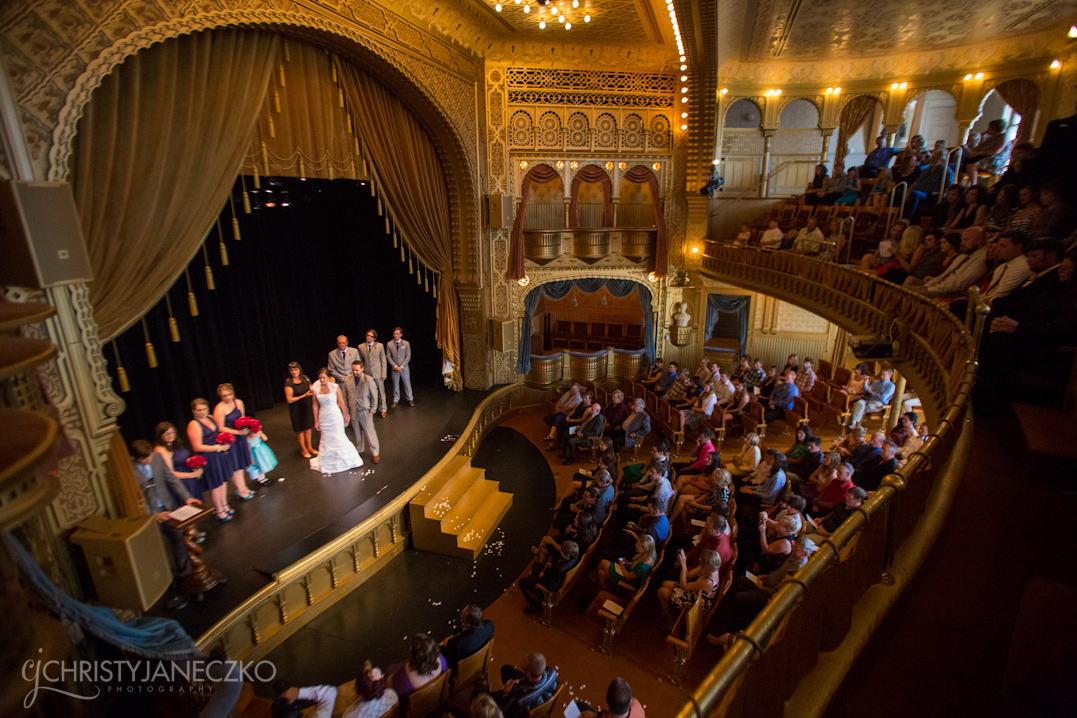mabel tainter theater wedding ceremony stage