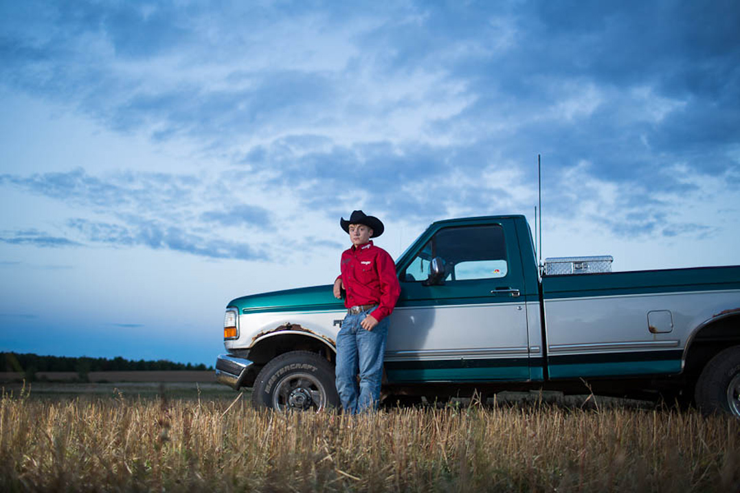 ford truck senior pictures cowboy hat night tony wi
