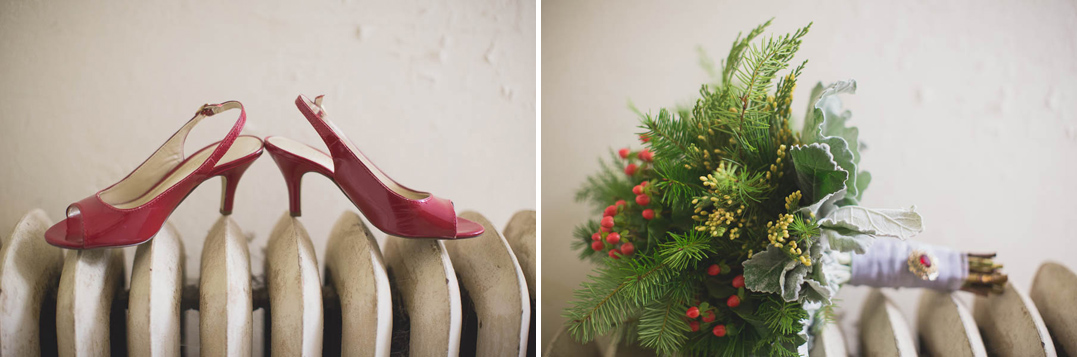 first lutheran church of eau claire wedding shoes and pine bouquet