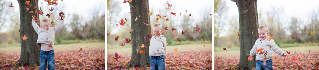 fall leaves kids photographer bloomer wi