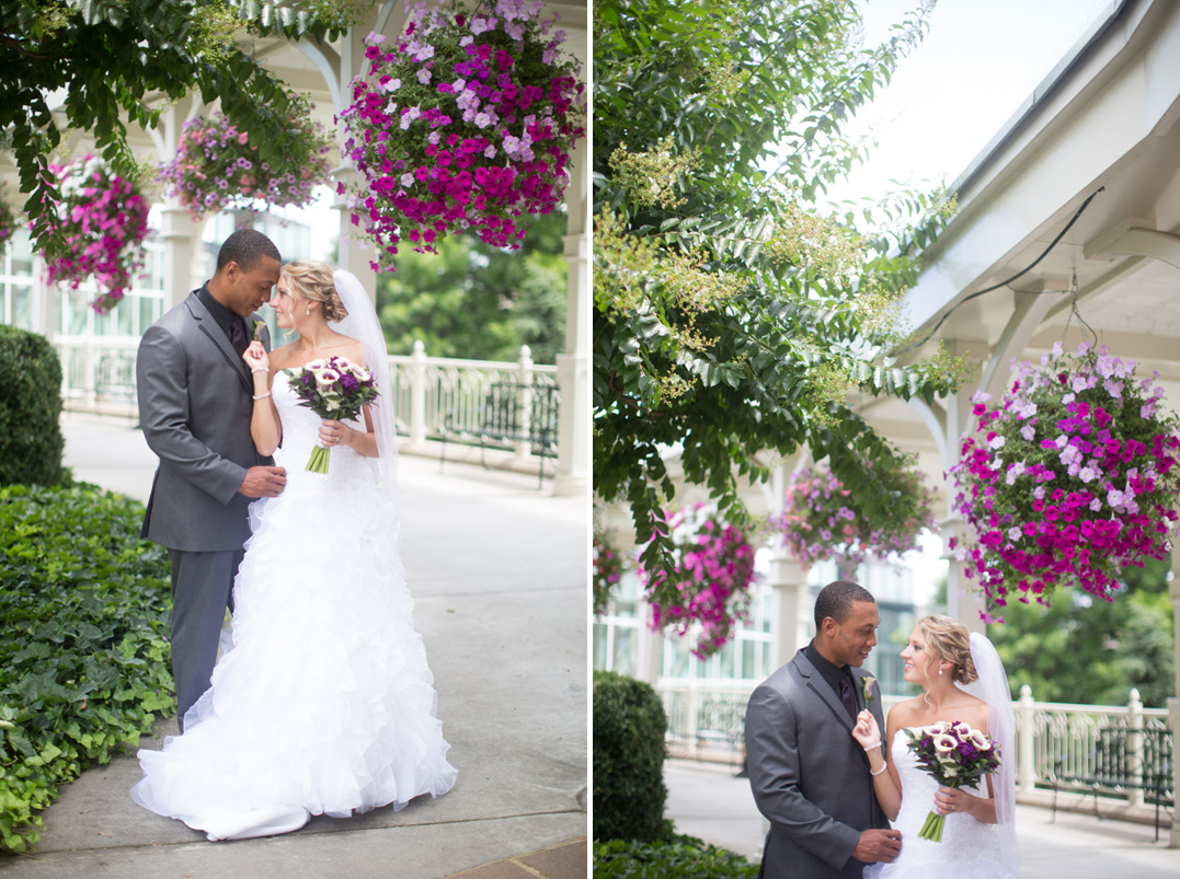 flowers bride and groom hotel roanoke virginia wedding photographer