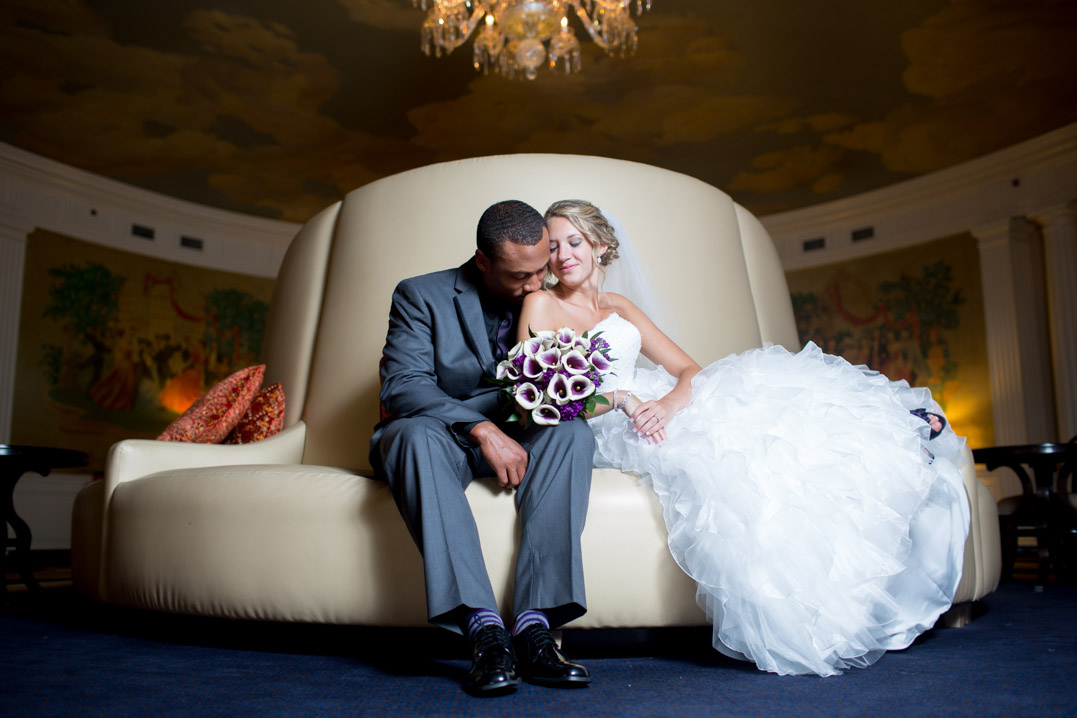 inside historic hotel roanoke virginia wedding photographer