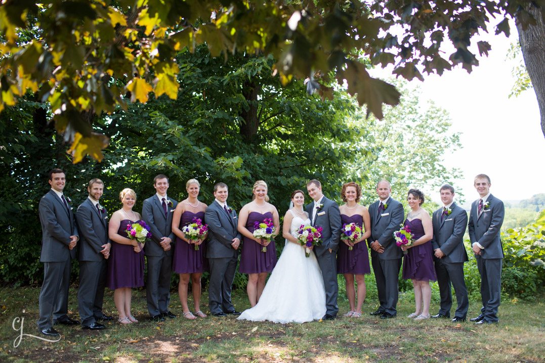 heyde center wedding chippewa falls wi first look bridal party