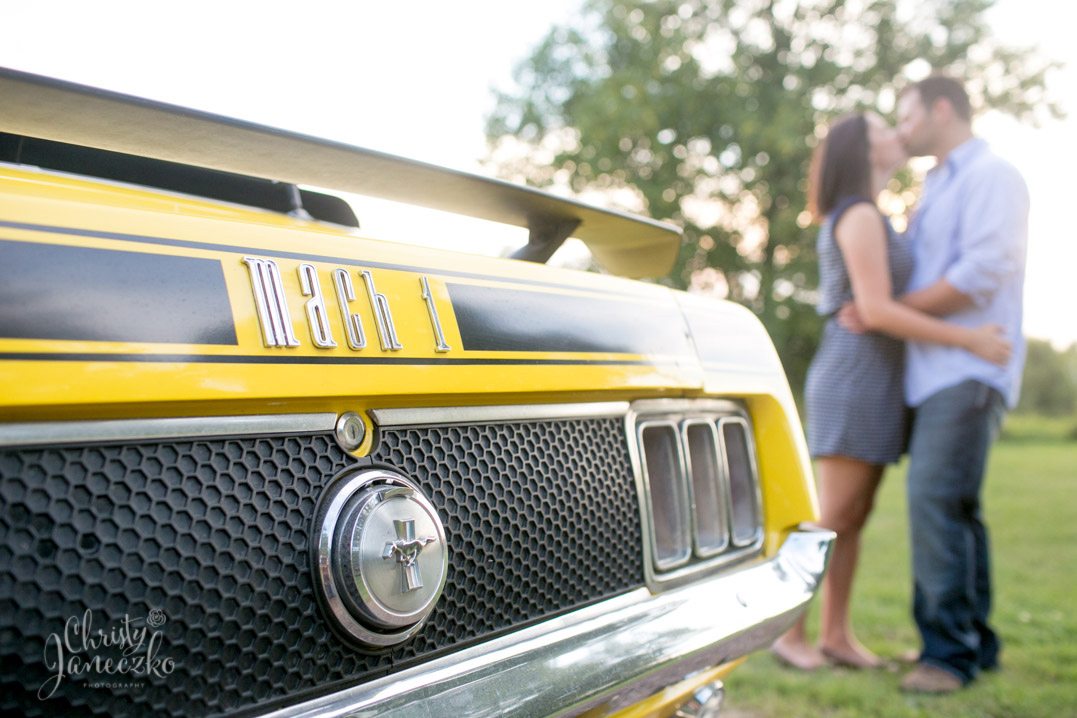 mach 1 mustang engagement pictures