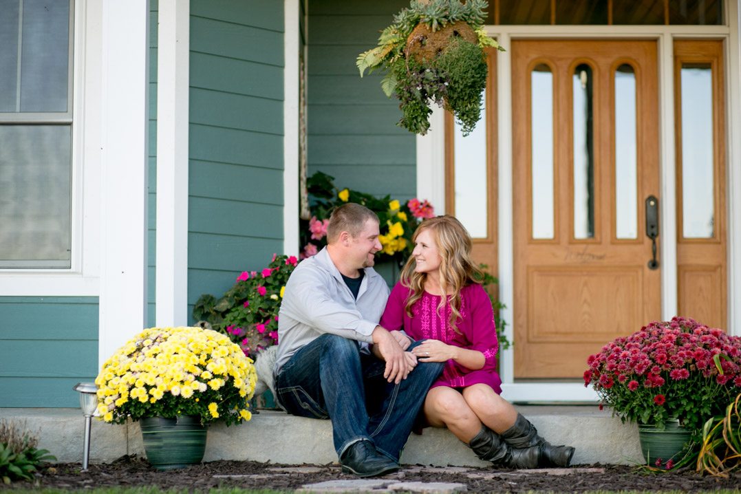 backyard wisconsin engagement session