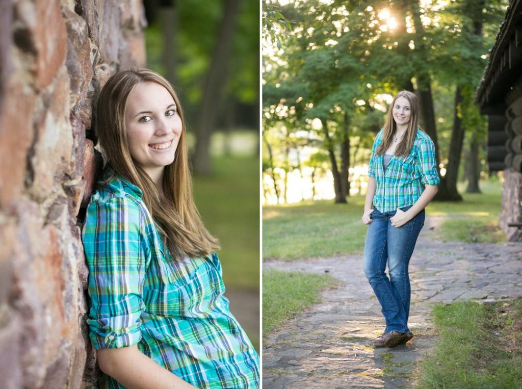 Outdoor Summer Senior Session At Brunet Island State Park Cornell Wi