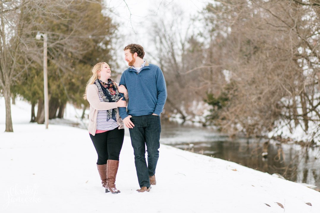 adorable winter bloomer wi engagement session
