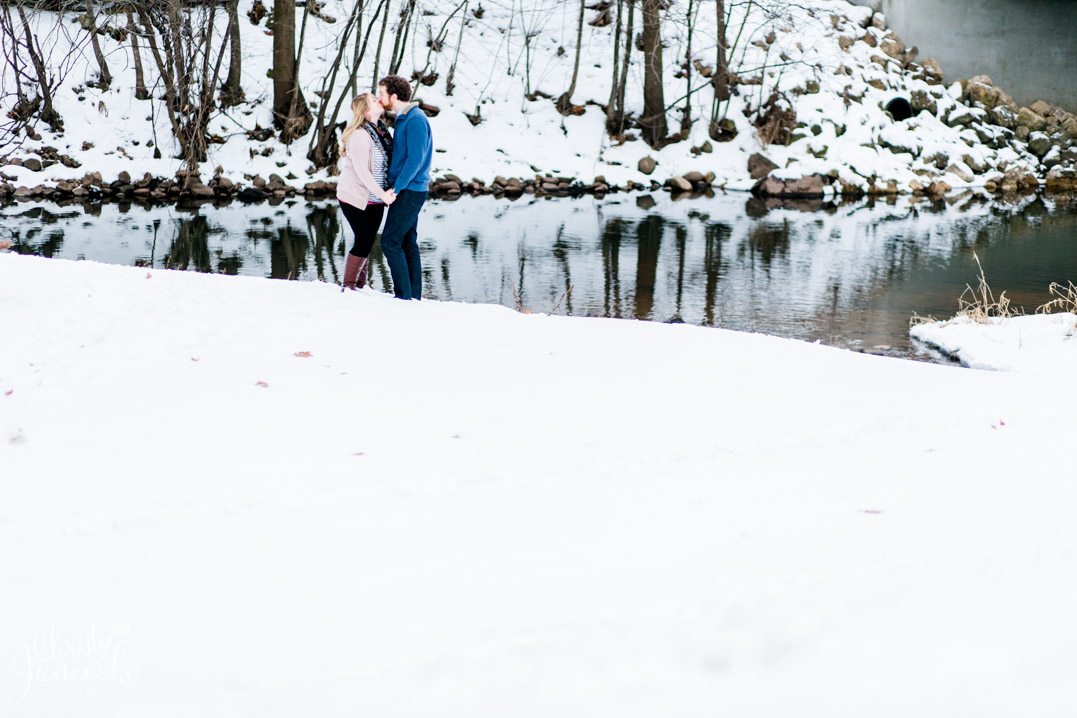 adorable winter bloomer wi engagement session