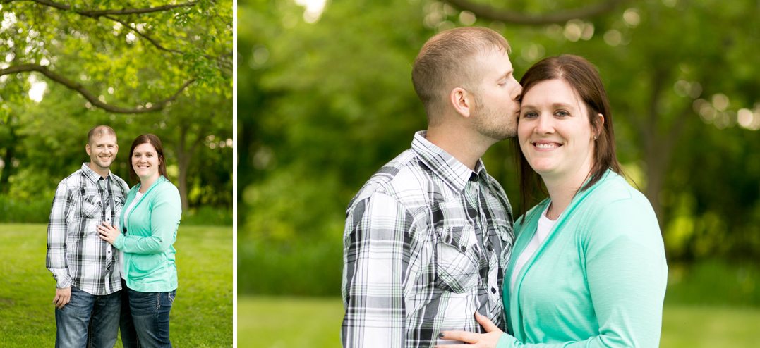 backyard wisconsin engagement session