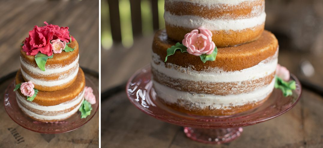 the frosted petal wedding cake