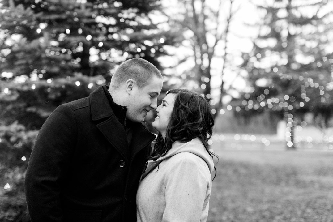 christmas village in chippewa falls engagement session