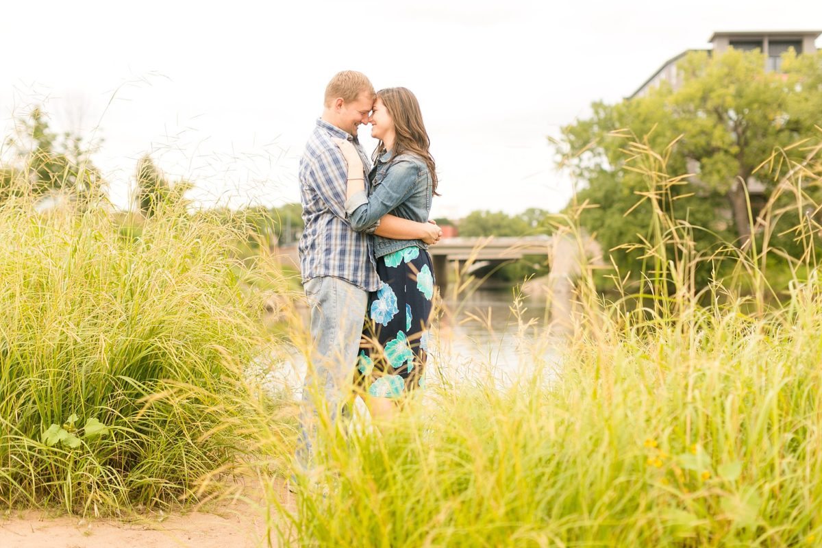 Our first stop at the UW-Eau Claire campus was Putnam Rock and after that we headed downtown to Phoenix Park for Emily & Ross' hometown engagement session.