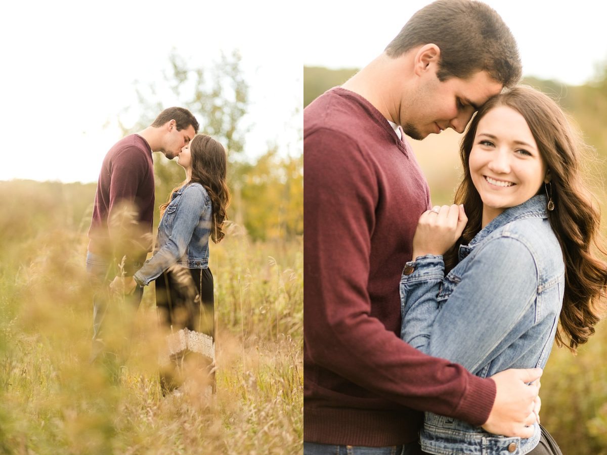 They snuggled up and ran for cover when it started to drizzle but it didn't dampen Sloane & Josh's spirits for their cozy Eau Claire engagement photos.