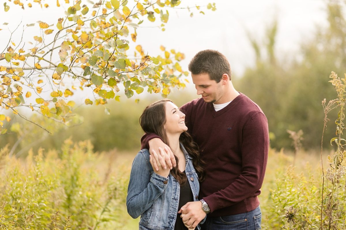 They snuggled up and ran for cover when it started to drizzle but it didn't dampen Sloane & Josh's spirits for their cozy Eau Claire engagement photos.