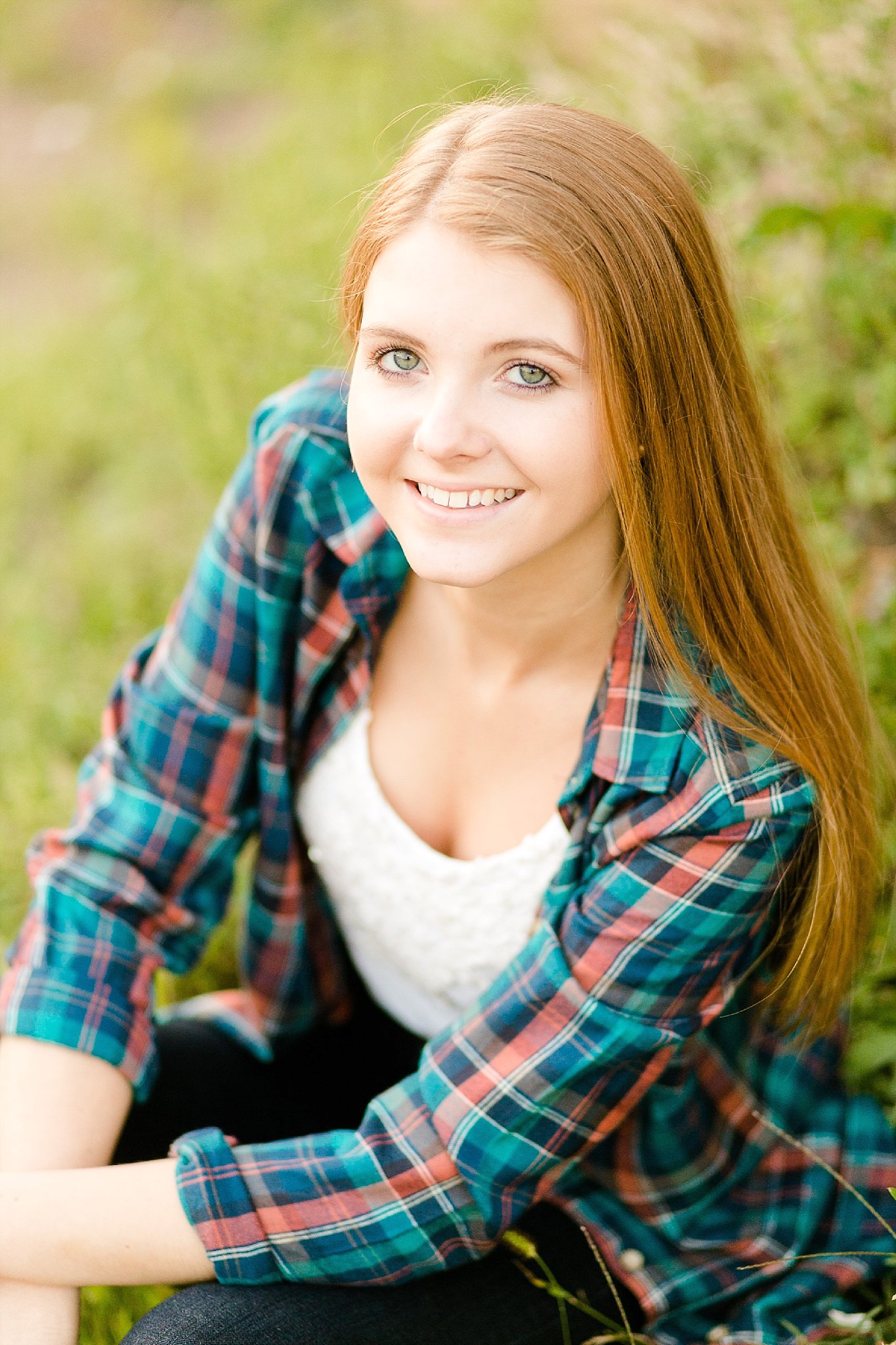 A warm sunny evening was perfection for Jenna's outside pretty Bloomer, WI senior photos.