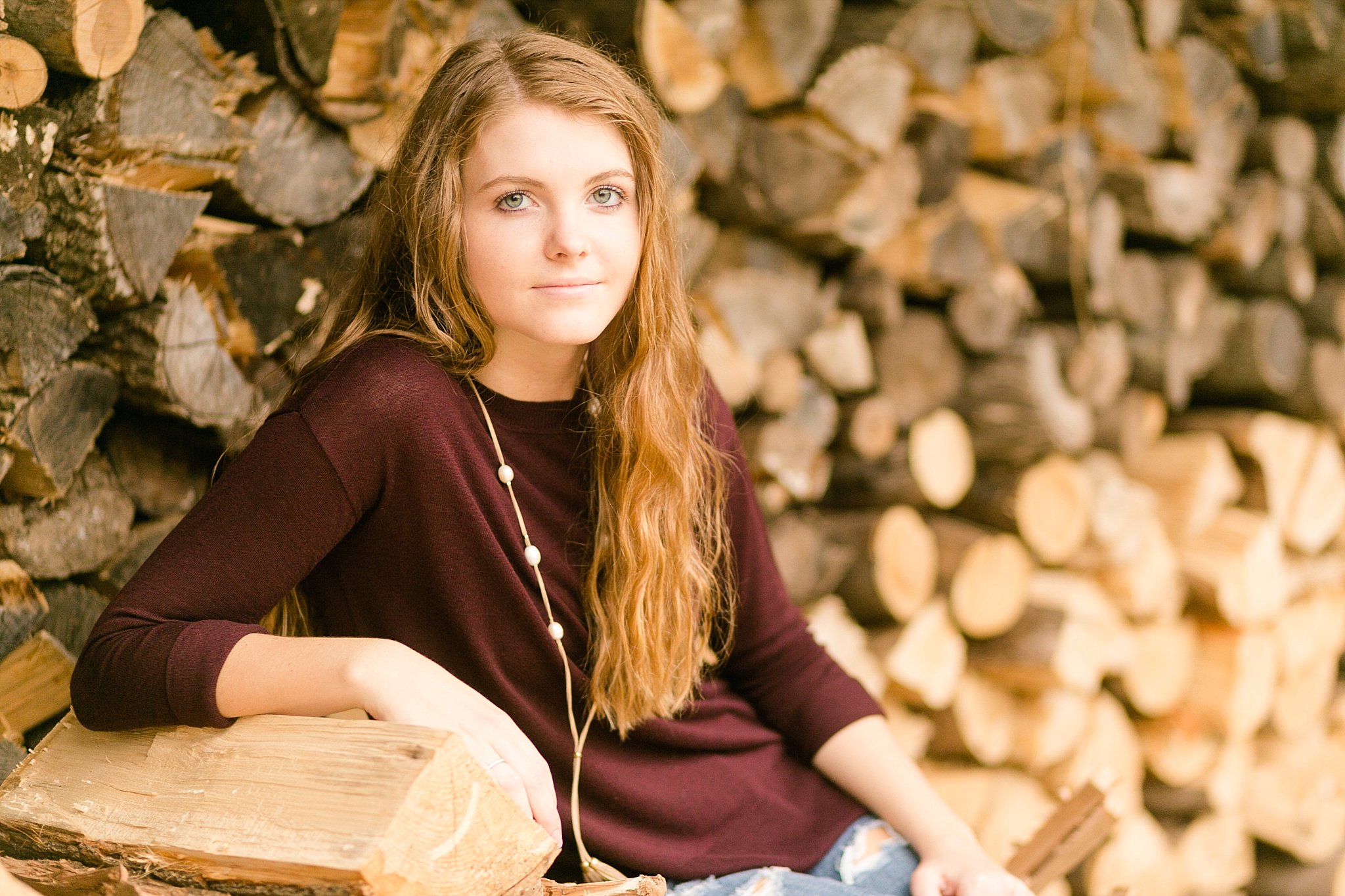 A warm sunny evening was perfection for Jenna's outside pretty Bloomer, WI senior photos.