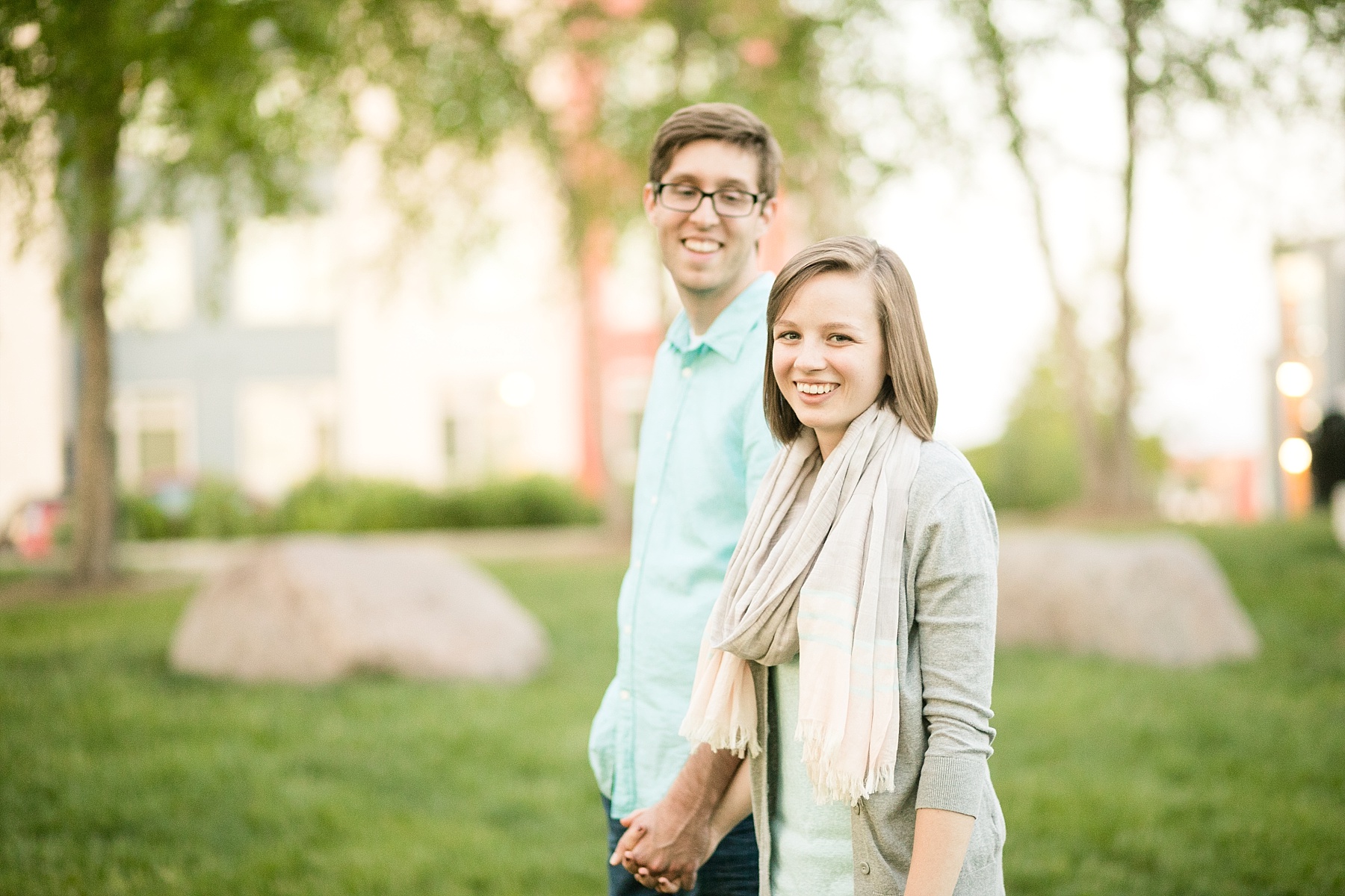 Bailey proposed to Jenna under the stars just steps away from where they first met at UW-Eau Claire at Putnam Park.  