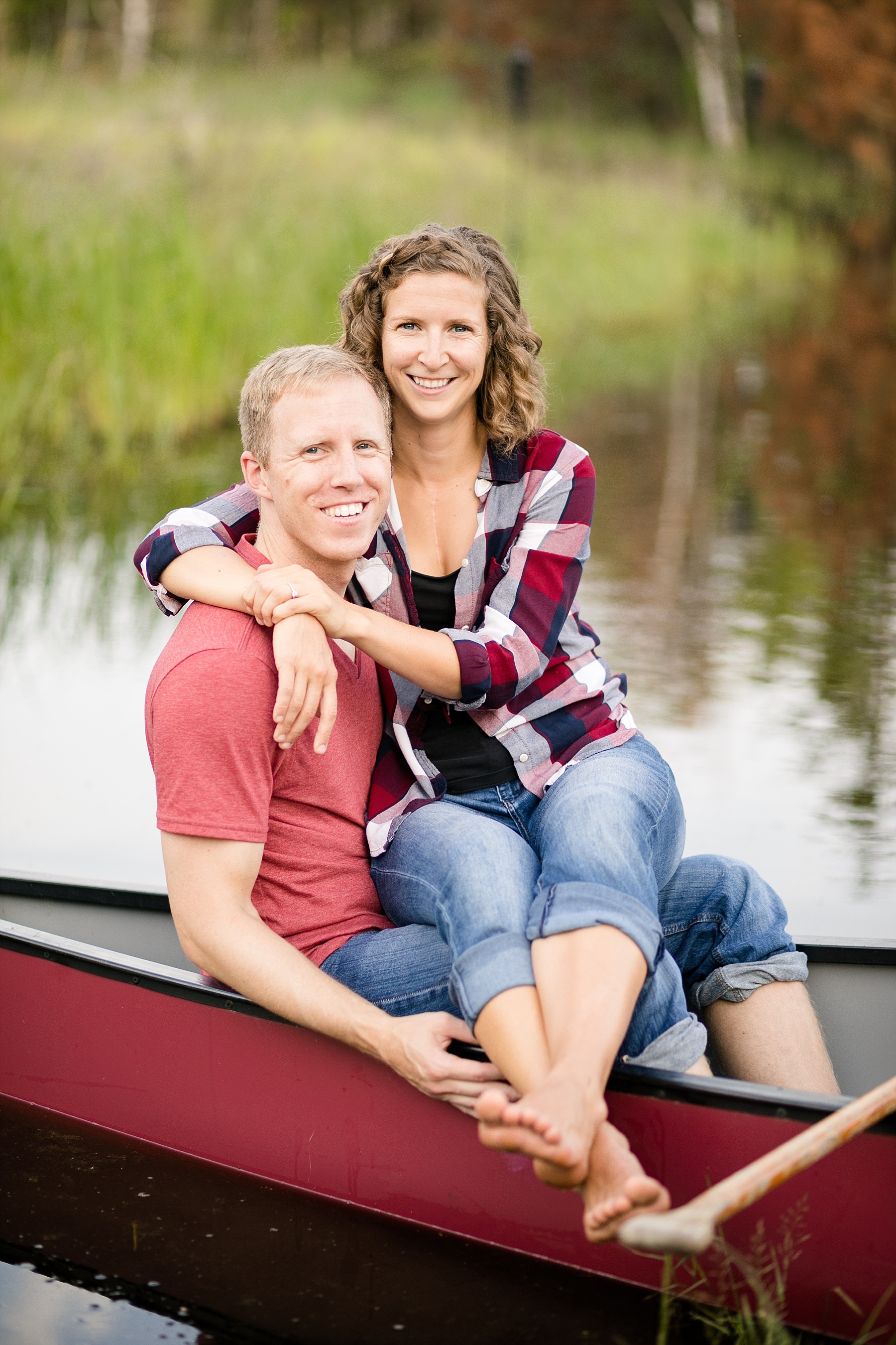 Just steps from the cabin where Susan spent so many summers, we photographed their engagement session on Lake Chicog.
