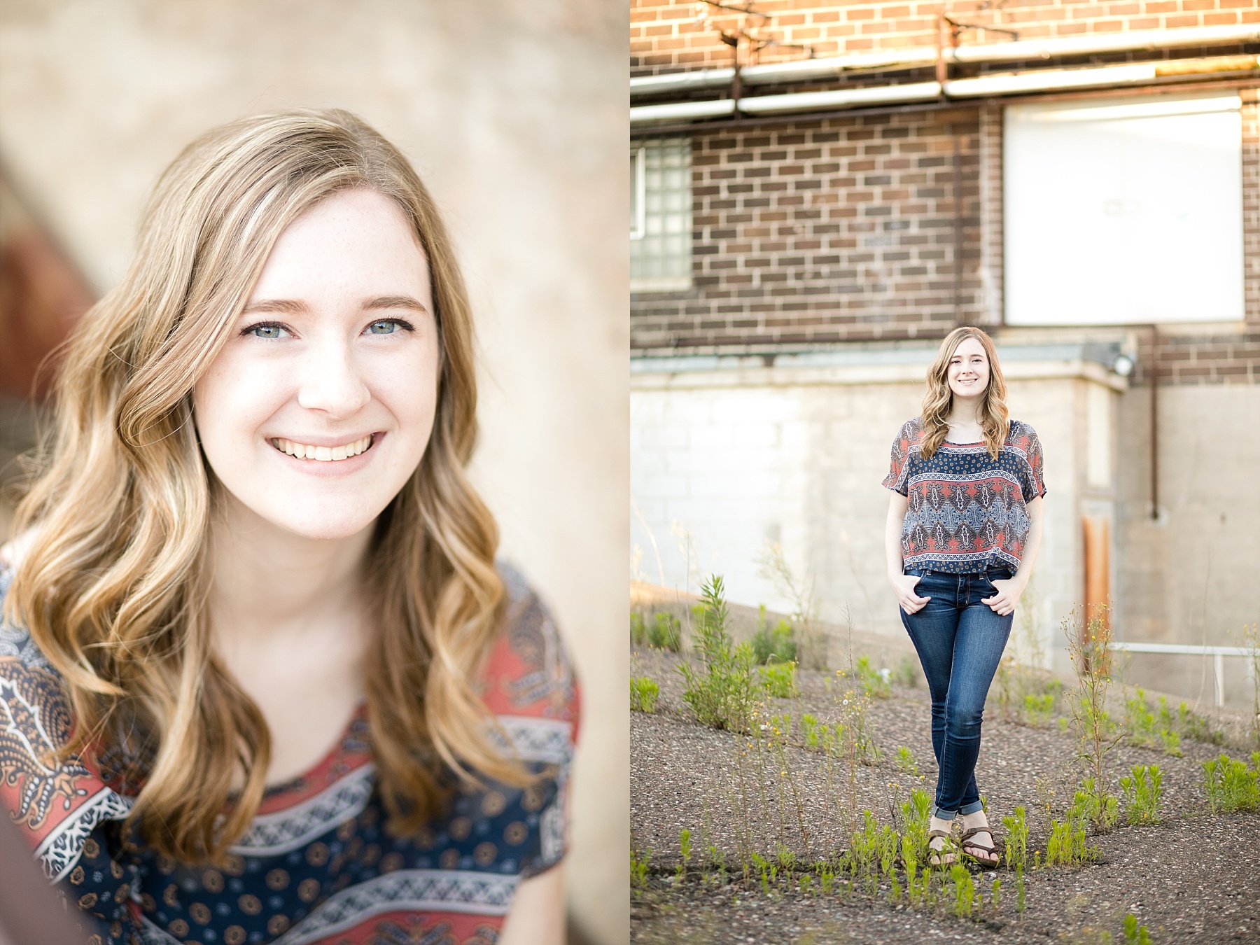 Miranda wanted rustic midwest summer senior photos and we had just that.  The midsummer evening light was perfection in a field of daisies!