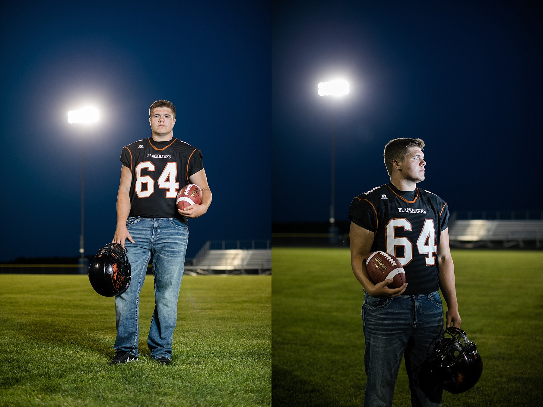 Payton's senior photos were filled with sports from basketball, track and discus to his true passion - football.