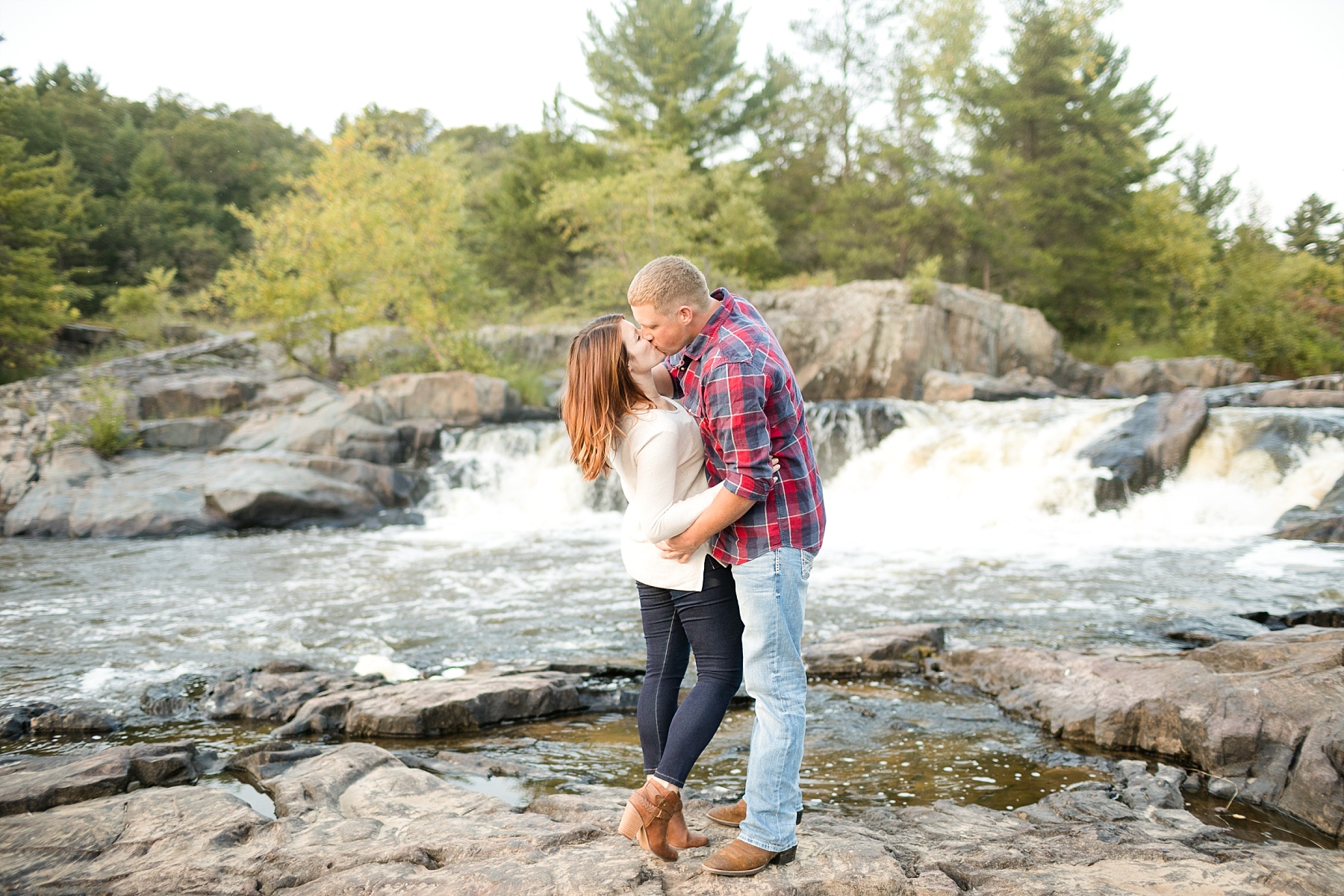 Alyssa & Cory drove over three hours for their destination Big Falls engagement session.