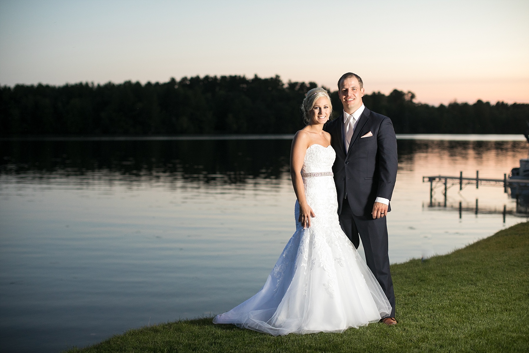 Tiffany & Kyle's perfect September day for their Lake Holcombe wedding at Eastbay Lodge was stunning.