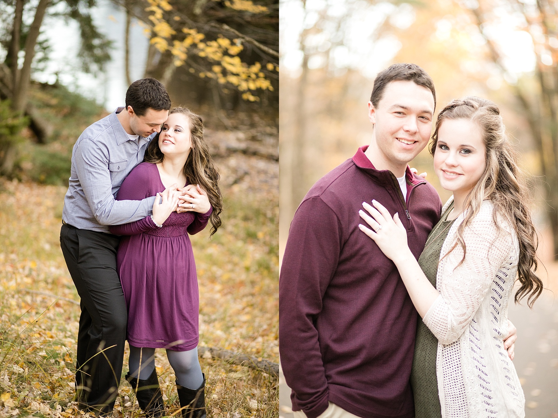 Exploring a little island for the first time, their late fall Brunet Island State Park engagement photos were perfection.