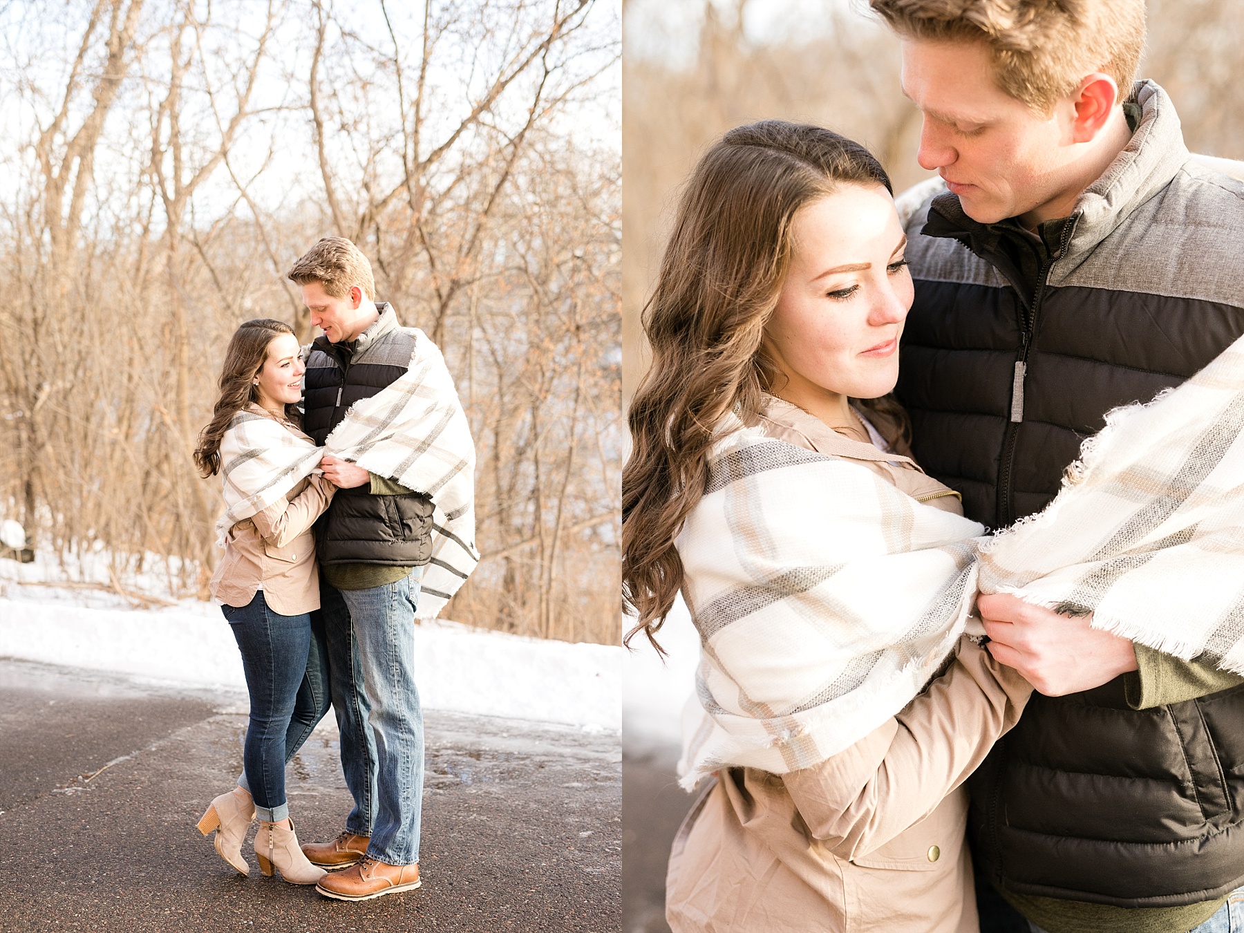 An ice cream date engagement session in the middle of winter was the perfect way to spend an afternoon with Haily & Seth.