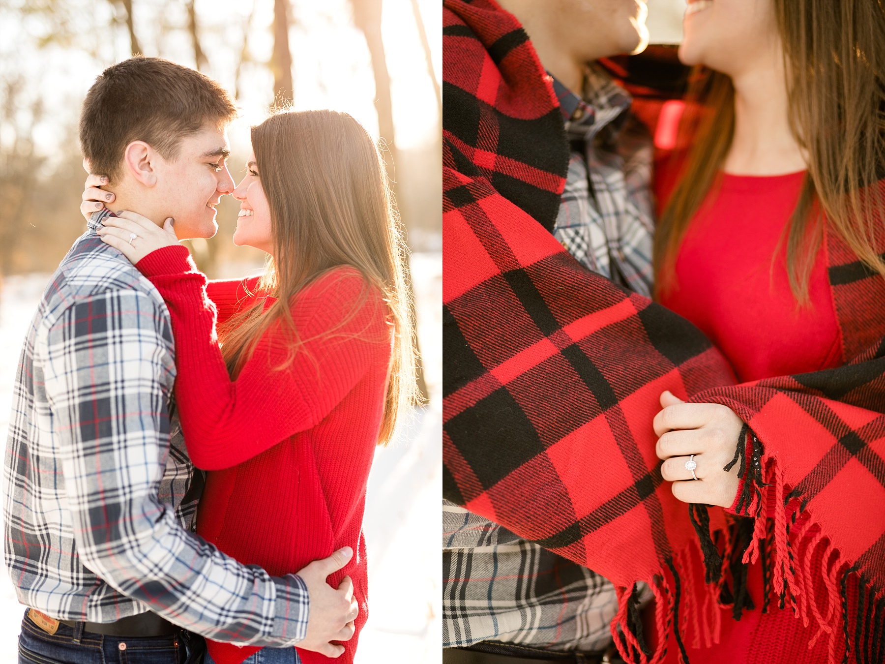 A warm January day made for cozy winter Chippewa Falls engagement pictures for Brittney & Quint.