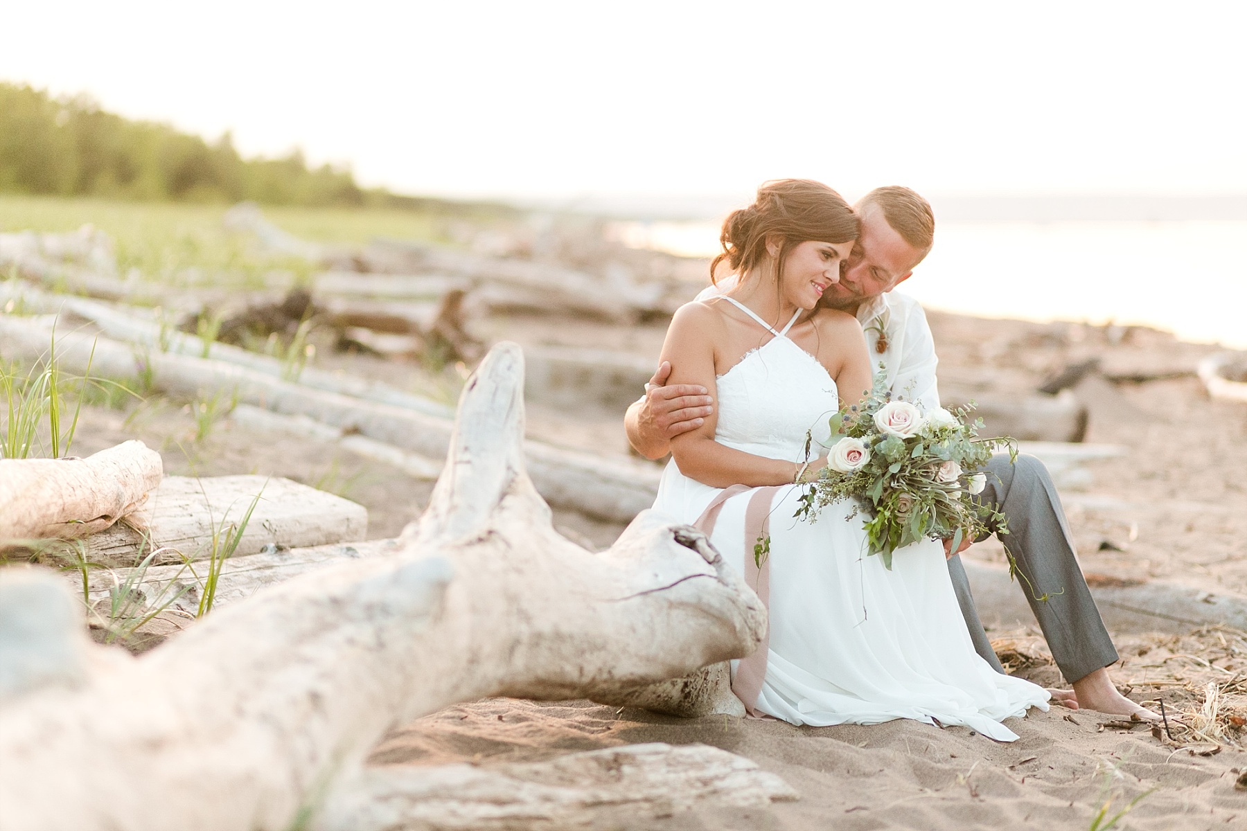 Ashley & James' wedding on the shores of Lake Superior.