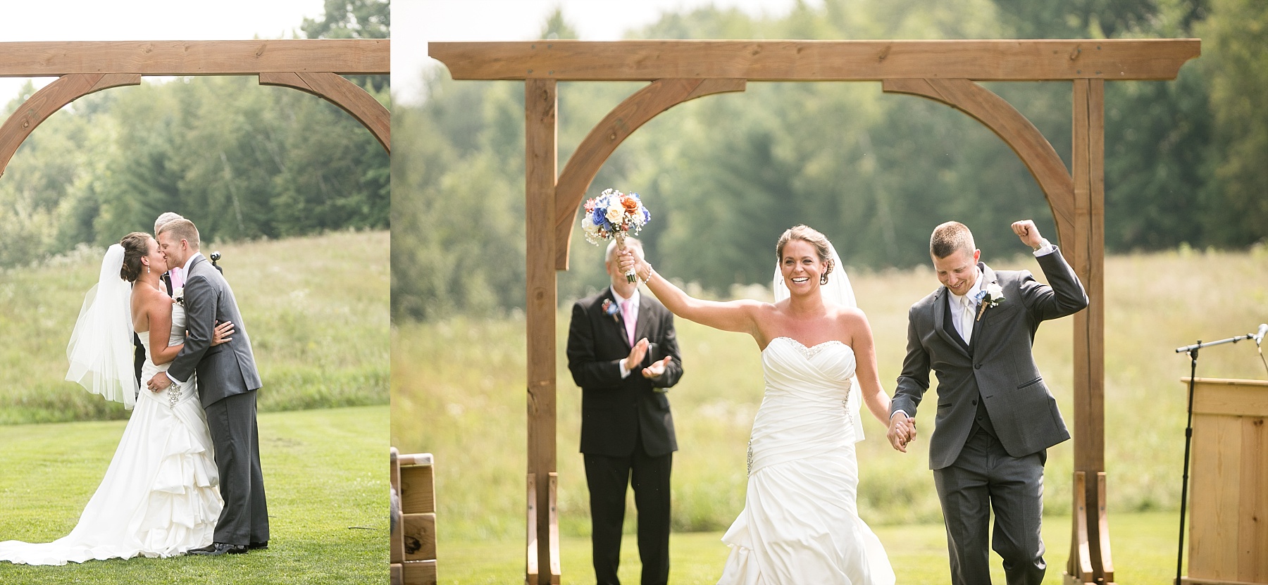 Marie & Austin were married on a hot August Saturday at The Barn on Stoney Hill in Cadott, WI.
