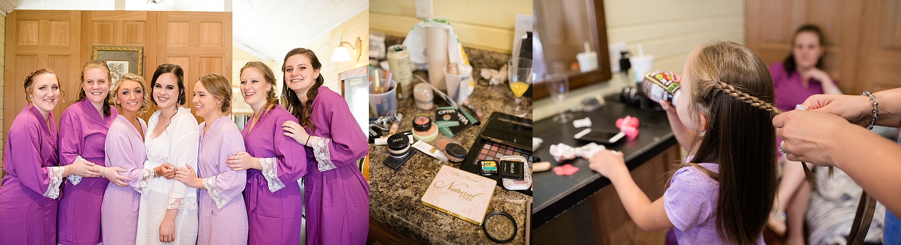 bride and her bridesmaids getting ready at Celebrations at the Gables