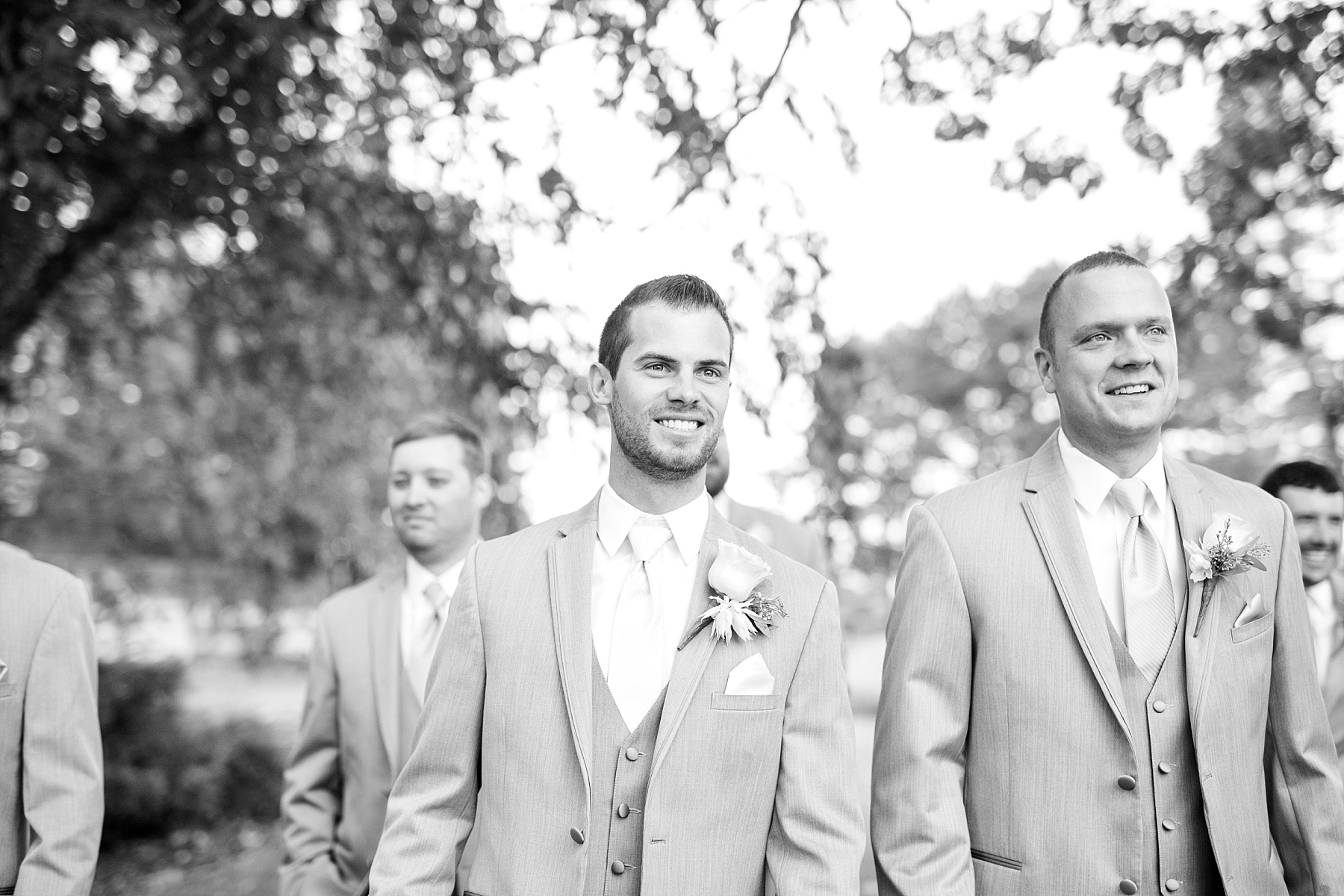 groom and groomsmen walking