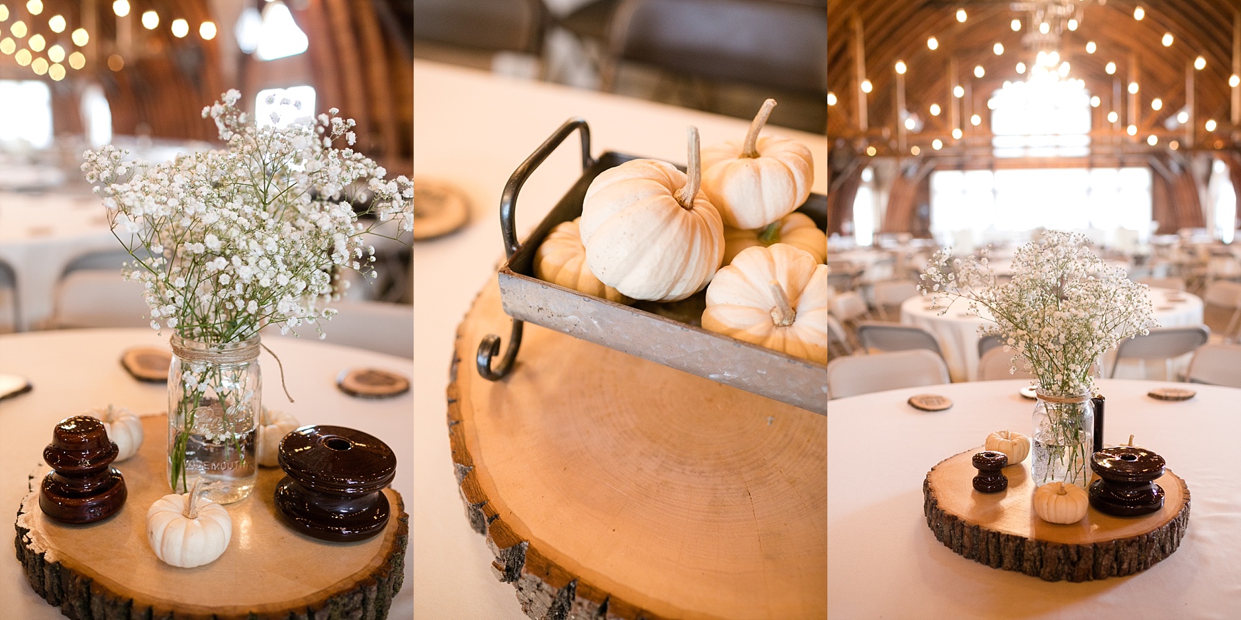 pumpkins and decor at a wedding at the barn on stoney hill