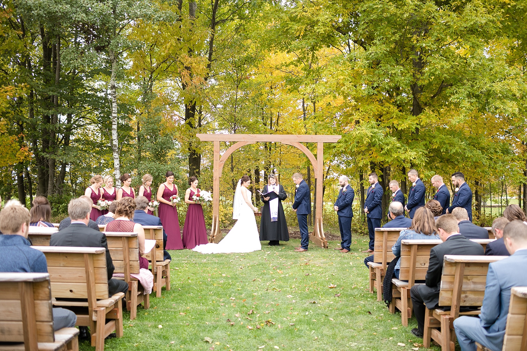ceremony at the barn on stoney hill