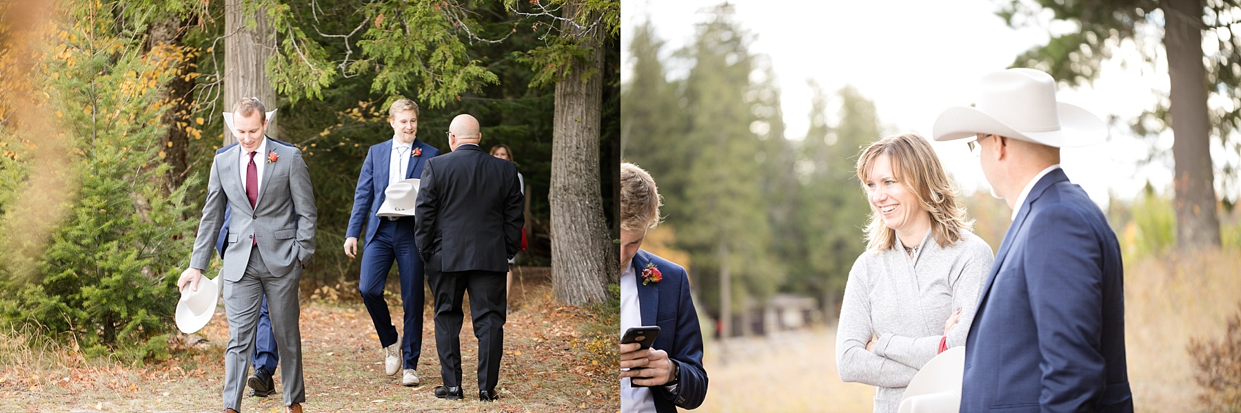 guests arriving for wedding at Glacier National Park elopement