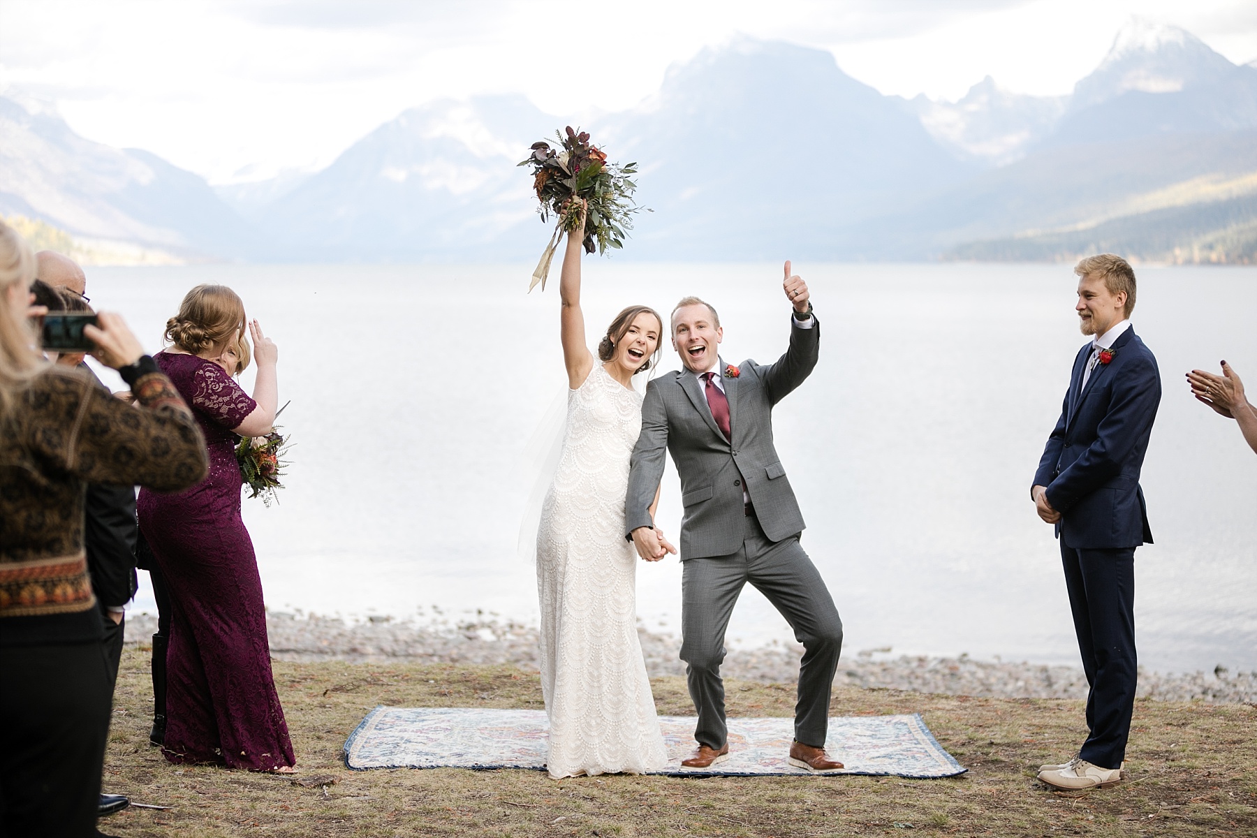 Ryan Beach Meadow Ceremony Glacier National Park elopement