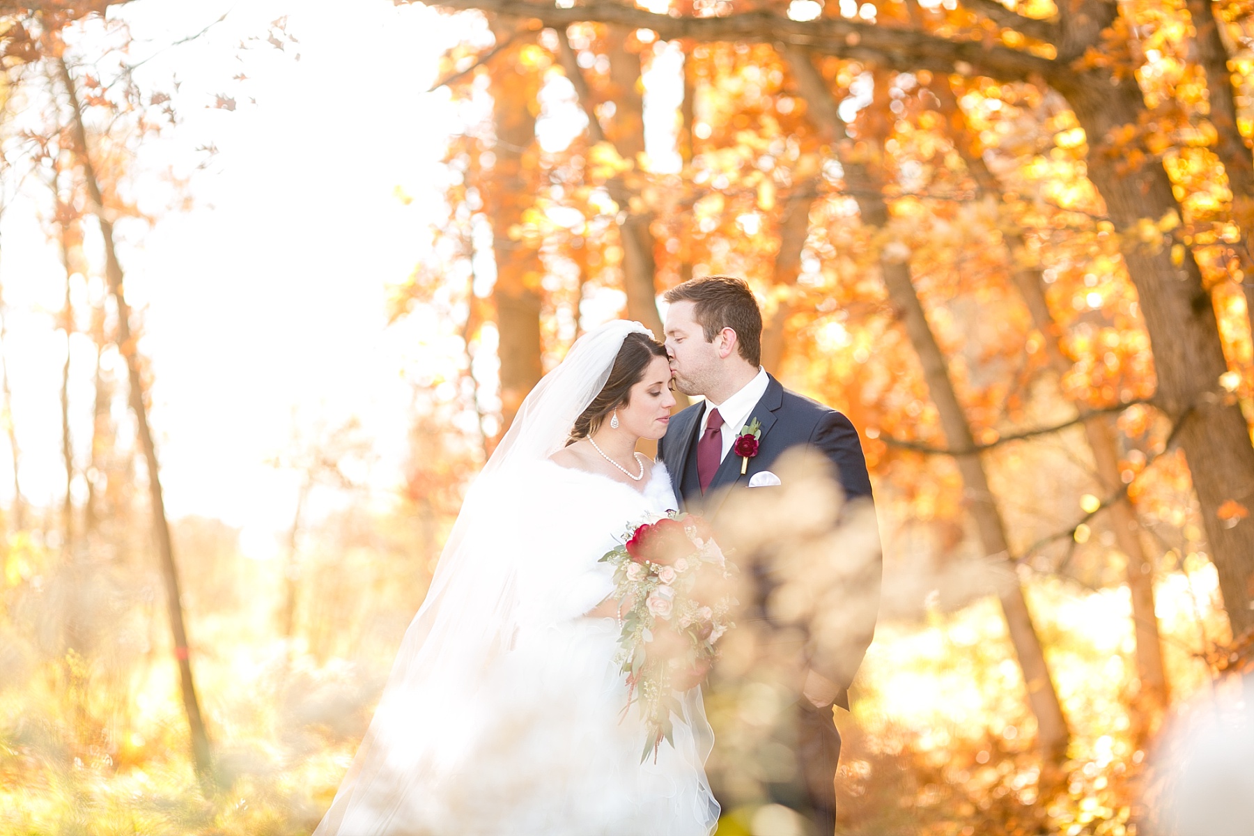 A late fall wedding at Dixon's Apple Orchard in Cadott, WI.