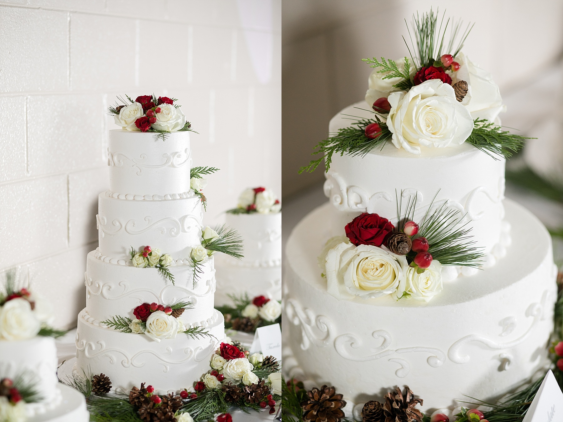 winter themed wedding cakes by aggie's cake and bakery oak creek