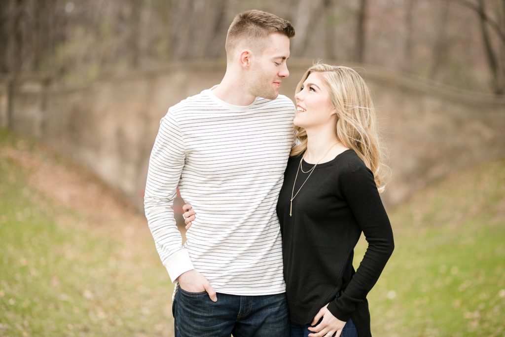 early spring engagement photos in Chippewa Falls