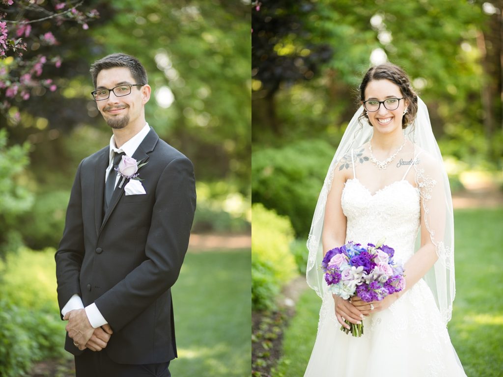 groom portrait and bride portrait 