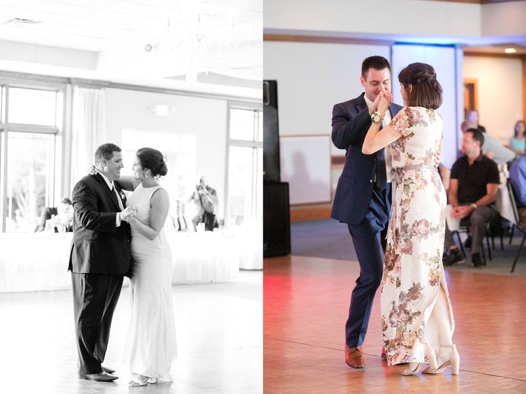 father daughter and mother son dance at the Florian Gardens in Eau Claire