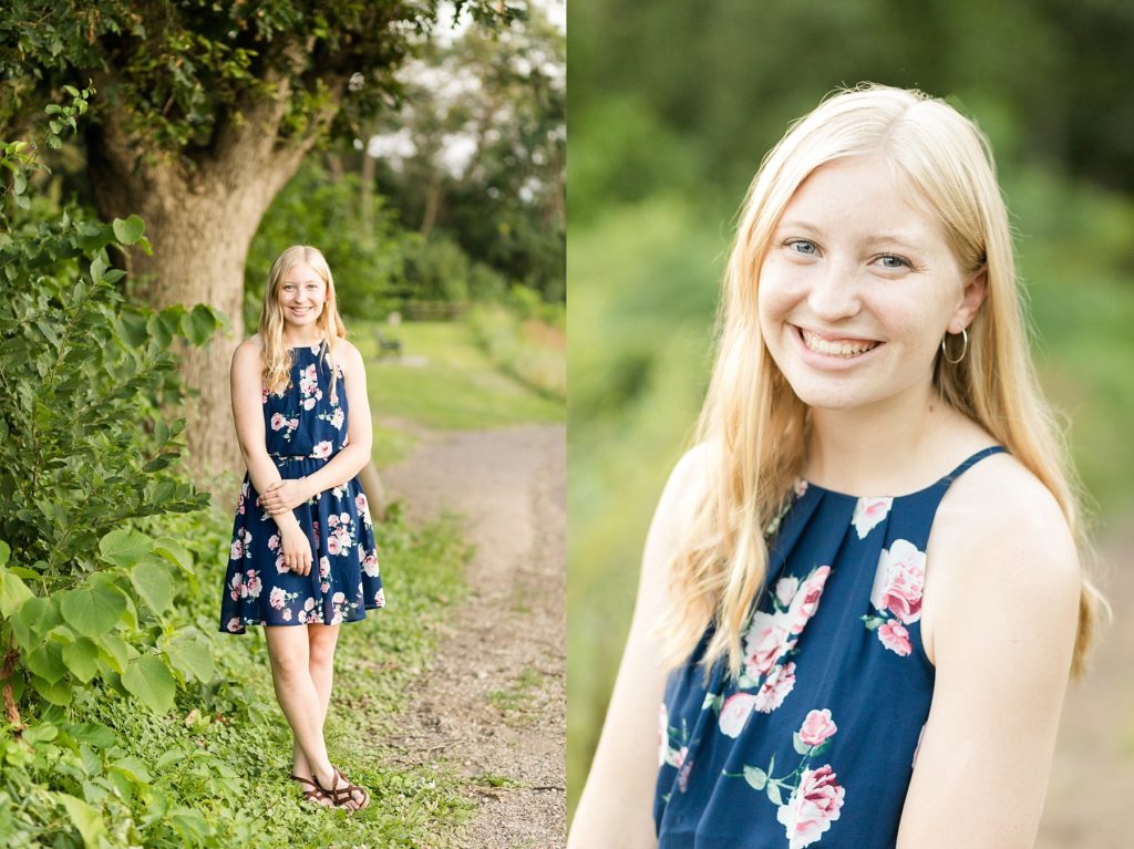 girl on a dirt road for her Thorp WI Senior photos