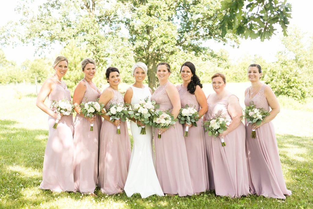 bridesmaid photos at Lilydale Dance Hall & Event Venue in Chippewa Falls